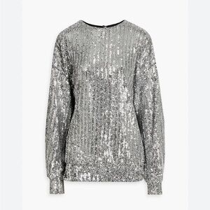 NWOT ISABEL MARANT OLIVIA SEQUINS w TULLE OVERSIZED SWEATER